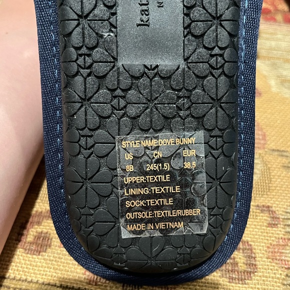 NWT Kate Spade Navy Blue Bunny Sipping Martini 🍸 Slippers 8 - Picture 4 of 5